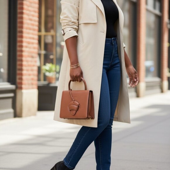 Loewe Barcelona Embossed Leather Top Handle Bag w/ Dust Bag - Picture 11 of 11